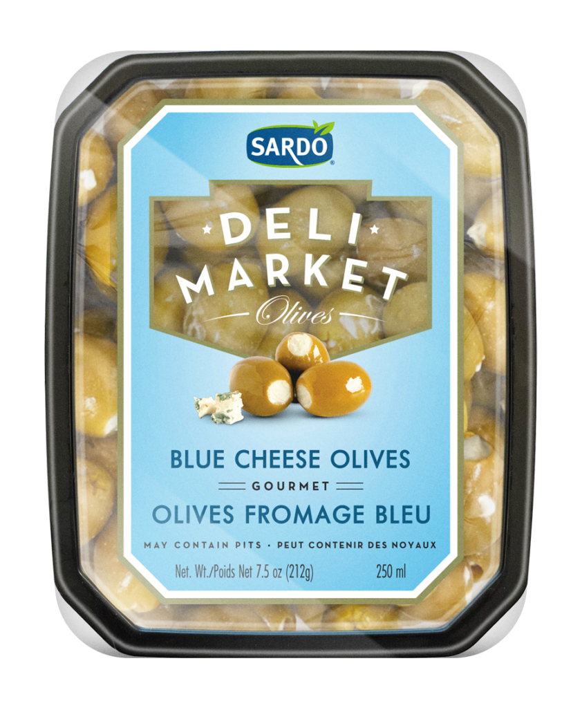 SARDO GREEN OLIVES STUFFED WITH BLUE CHEESE 250ML