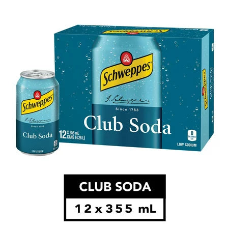 SCHWEPPES CLUB SODA CANS 12X355ML