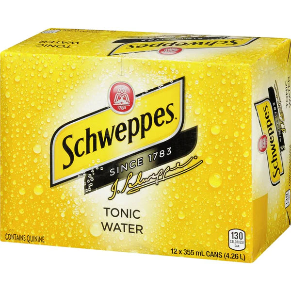 SCHWEPPES TONIC WATER CANS 12X355ML