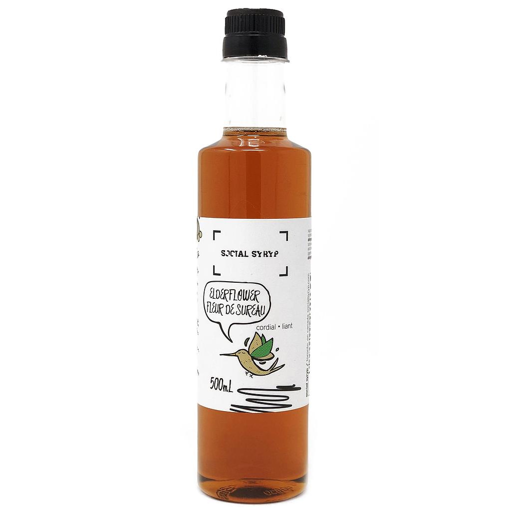 SOCIAL SYRUP ELDERFLOWER CORDIAL MIXER 500ML
