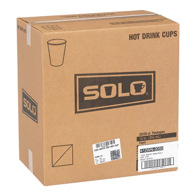 SOLO 12OZ WHITE HOT CUPS 20X50EA