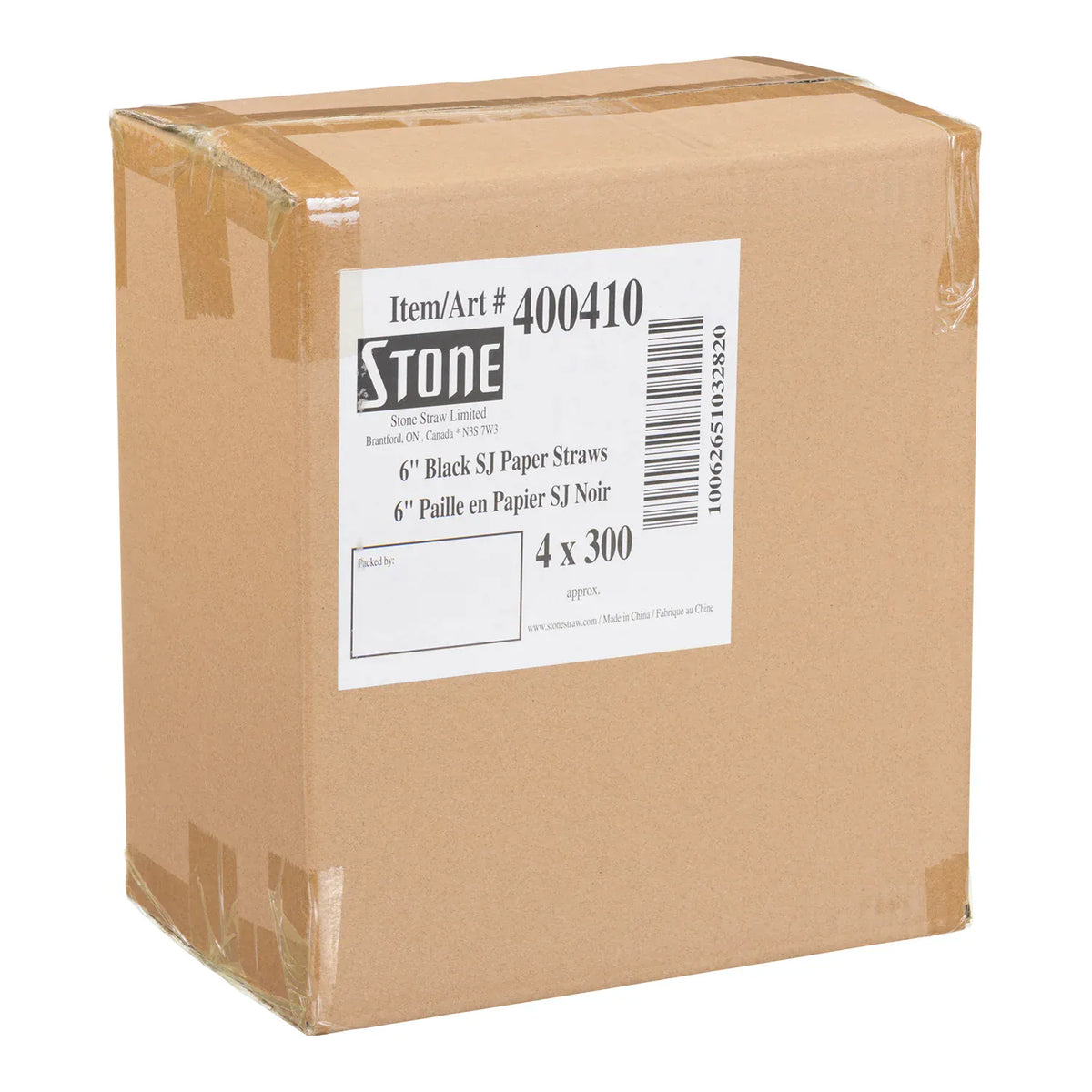 MIA Food Service STONESTRAW 6" BLACK SUPER JUMBO PAPER STRAWS 4X300EA STONESTRAW 6" BLACK SUPER JUMBO PAPER STRAWS 4X300EA