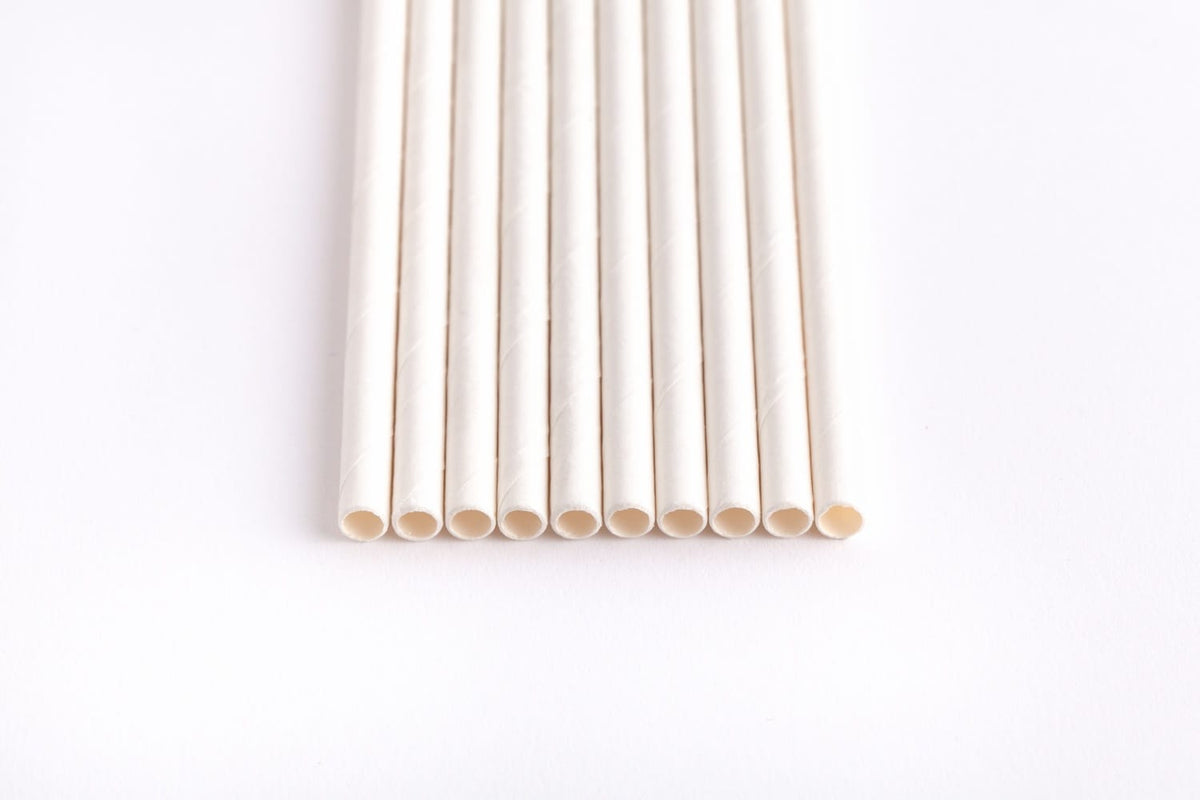 STONESTRAW 8" WHITE SUPER JUMBO PAPER STRAWS 4X300EA