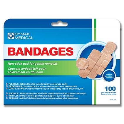 MIA Food Service SYMAK PLASTIC BANDAIDS 100EA SYMAK PLASTIC BANDAIDS 100EA