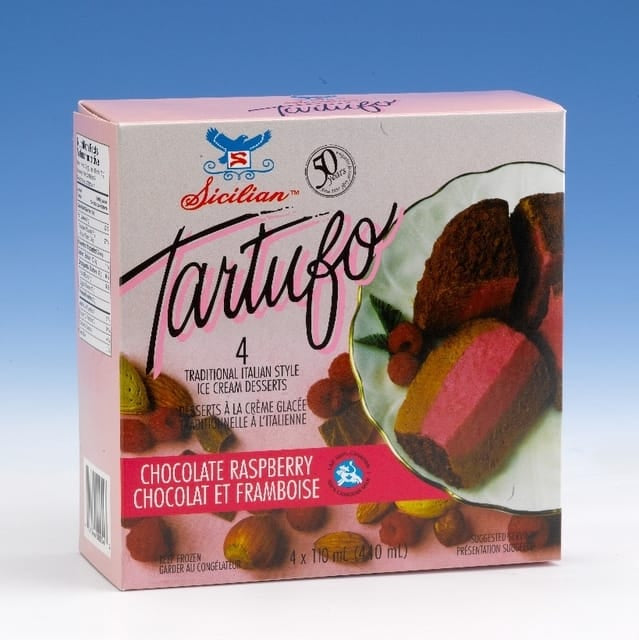 MIA Food Service TARTUFO SICILIAN CHOCOLATE & RASPBERRY ICE CREAM 4EA TARTUFO SICILIAN CHOCOLATE & RASPBERRY ICE CREAM 4EA