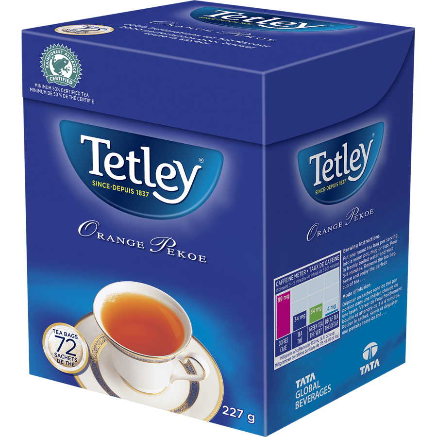 MIA Food Service TETLEY TEA ORANGE PEKOE 72EA TETLEY TEA ORANGE PEKOE 72EA