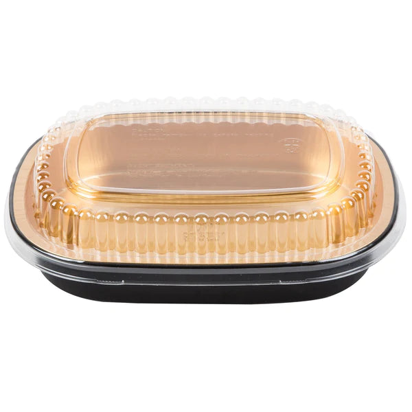 TITAN 52OZ BLACK & GOLD OVEN SAFE CONTAINERS WITH LIDS 2X25EA