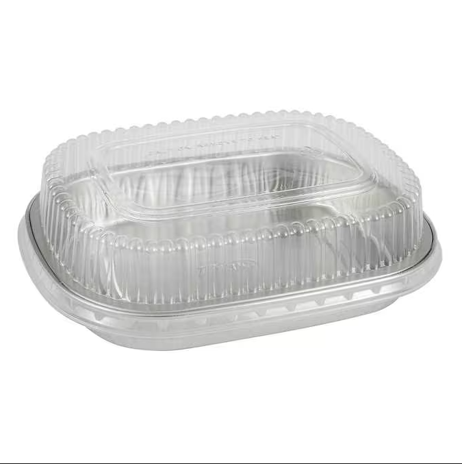 TITAN 52OZ SILVER CONTAINERS WITH LIDS 50EA