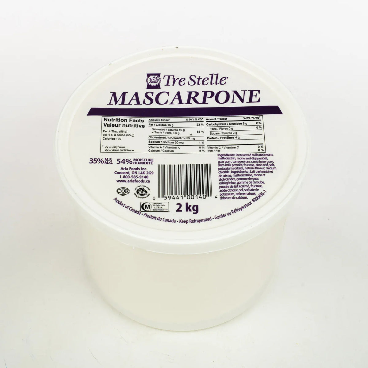 MIA Food Service TRE STELLE MASCARPONE CHEESE 2KG TRE STELLE MASCARPONE CHEESE 2KG