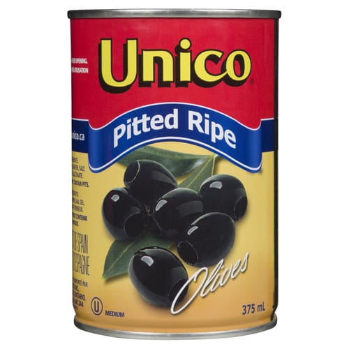 MIA Food Service UNICO BLACK PITTED RIPE OLIVES 375ML UNICO BLACK PITTED RIPE OLIVES 375ML