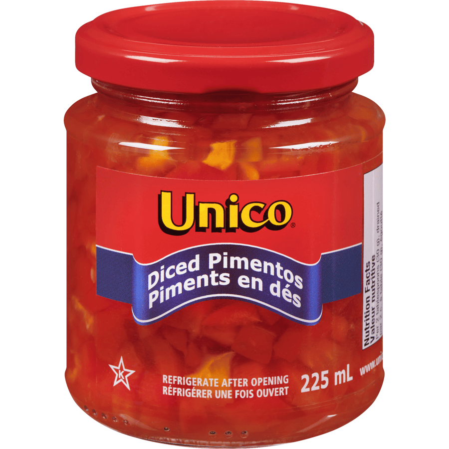 MIA Food Service UNICO DICED PIMENTO PEPPERS 225ML UNICO DICED PIMENTO PEPPERS 225ML
