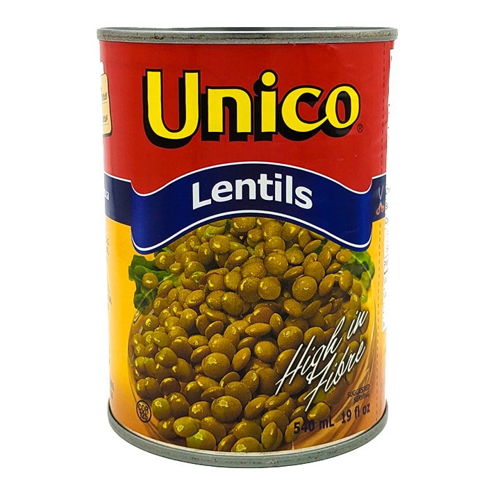 UNICO GREEN LENTILS 24X540ML Mia Food Service