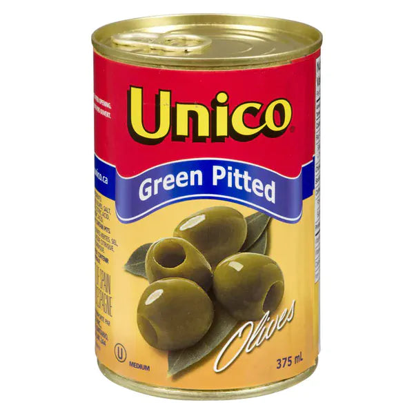 MIA Food Service UNICO GREEN PITTED OLIVES 375ML UNICO GREEN PITTED OLIVES 375ML