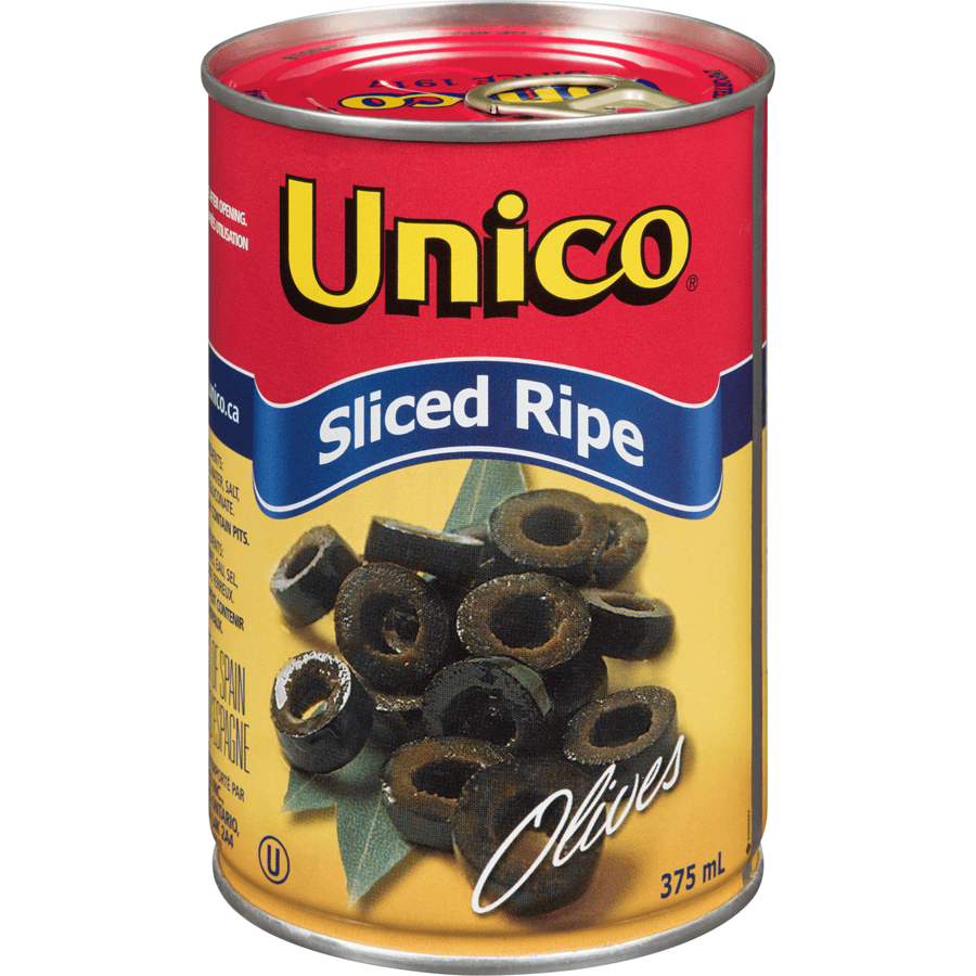 MIA Food Service UNICO SLICED BLACK OLIVES 375ML UNICO SLICED BLACK OLIVES 375ML