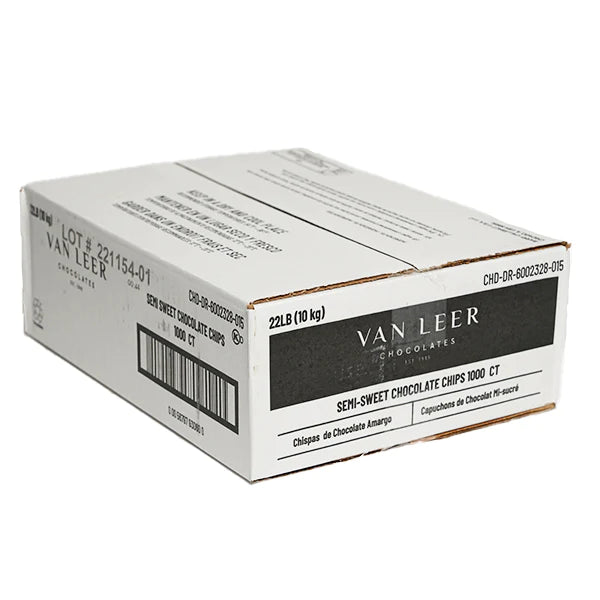 VANLEER SEMI SWEET CHOCOLATE CHIPS 1000EA 10KG