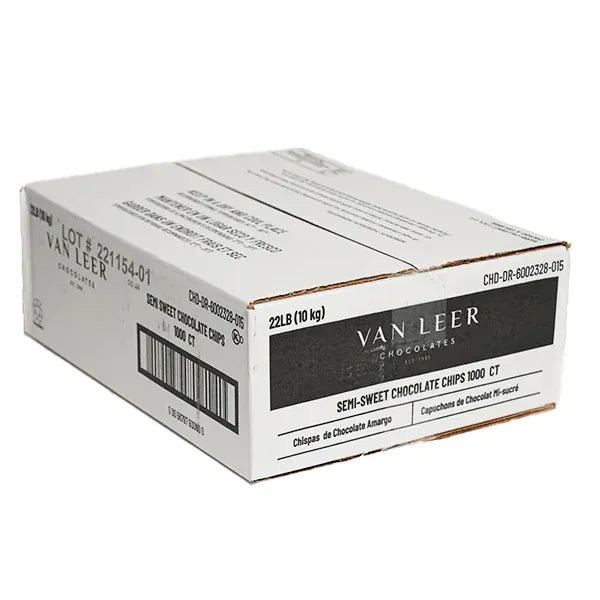 MIA Food Service VANLEER SEMI SWEET CHOCOLATE CHIPS 1000EA 10KG VANLEER SEMI SWEET CHOCOLATE CHIPS 1000EA 10KG
