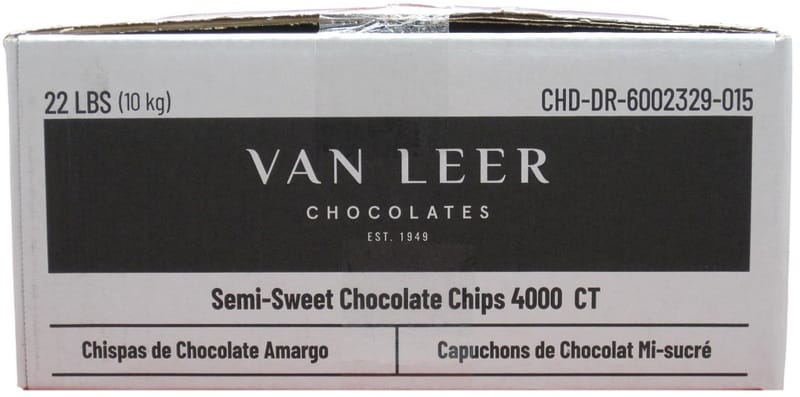 Mia Food VANLEER SEMI SWEET CHOCOLATE CHIPS 4000EA 22LB VANLEER SEMI SWEET CHOCOLATE CHIPS 4000EA 22LB