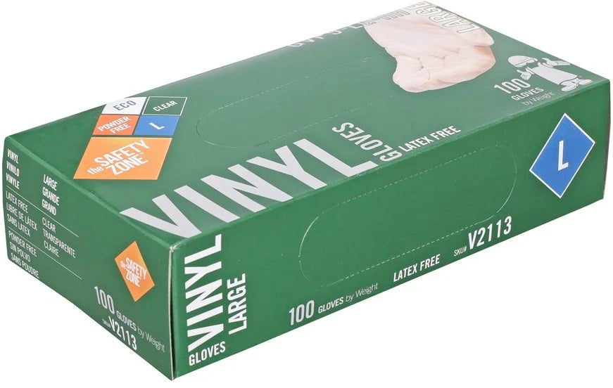 VINYL GLOVES LARGE 100EA
