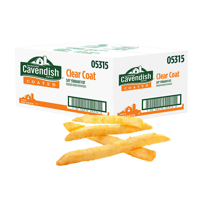 CAVENDISH 3/8 CLEAR COAT FRIES STRAIGHT CUT 6X2.04KG