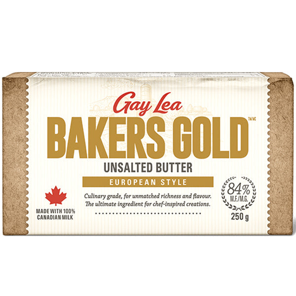 GAY LEA BUTTER BAKERS GOLD UNSALTED 250GR