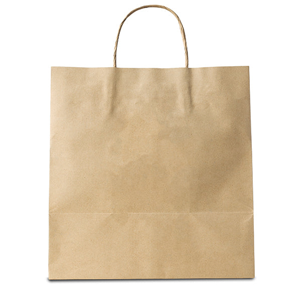MAHER PRODUCTS KRAFT PAPER ROPE HANDLE BAG 13x8x13 IN 250CT