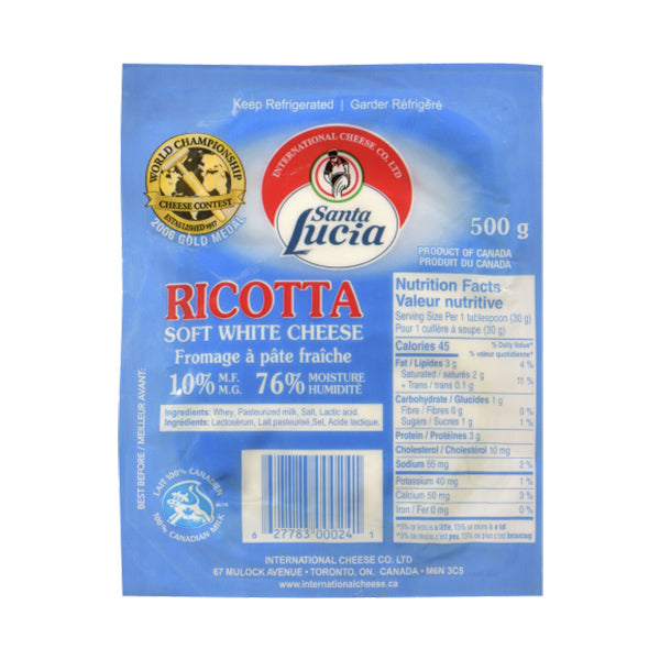 SANTA LUCIA RICOTTA VACUUM PACK FRESH 500GR