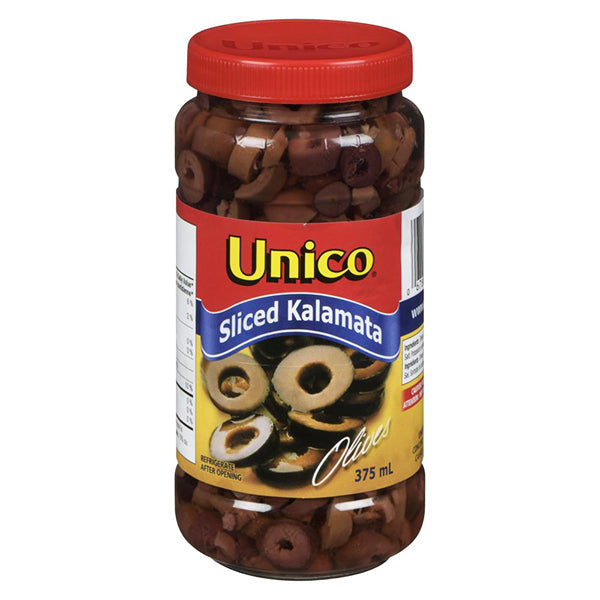UNICO SLICED KALAMATA OLIVES 12x375ML