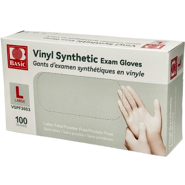 BASIC LARGE VINYL GLOVE CLEAR 10x100CT