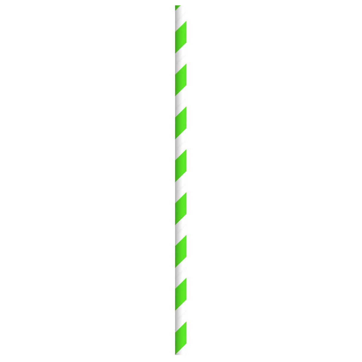 8" GREEN STRIPE PAPER STRAWS WITH WAX COATING 3000EA