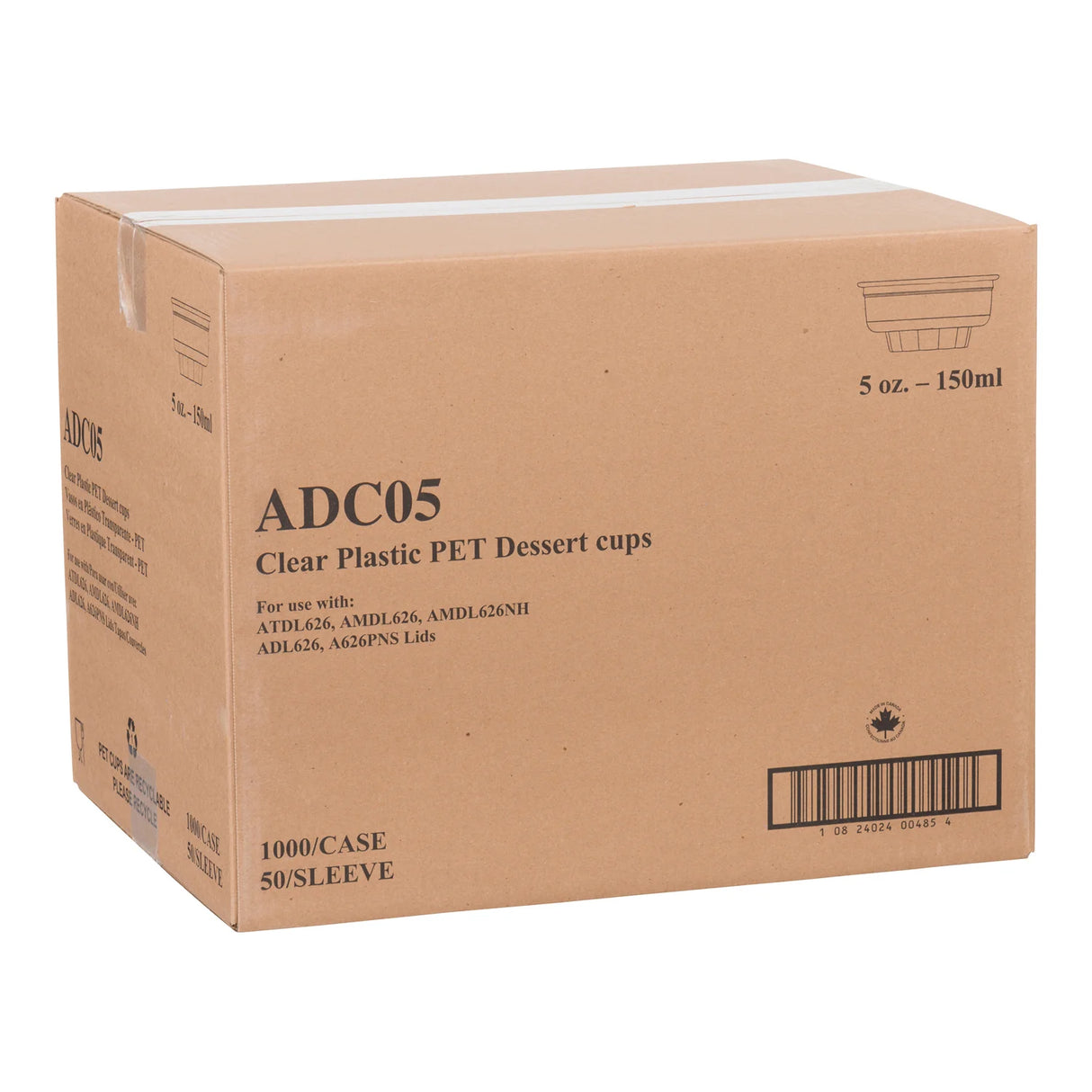 5OZ CLEAR DESSERT CUPS 50X20EA