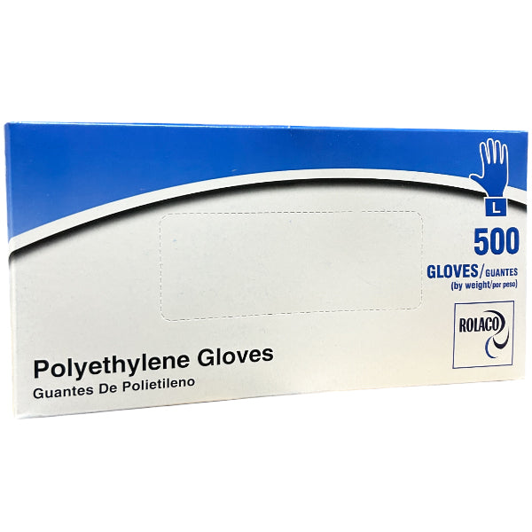 ROLACO POLYETHYLENE LARGE GLOVES 500EA