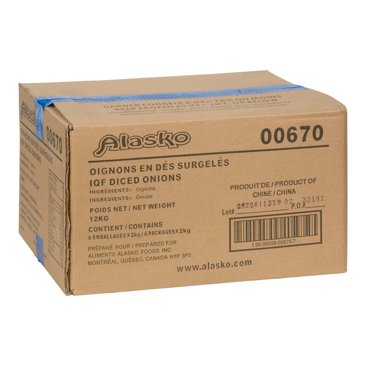 ALASKO DICED ONIONS 6X2KG