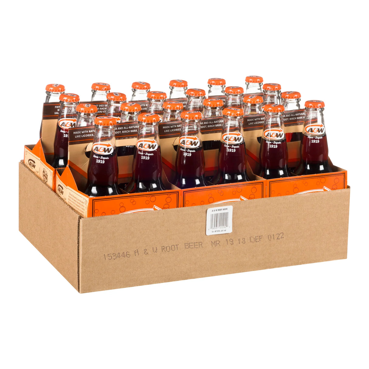 A&W ROOTBEER GLASS 24X341ML