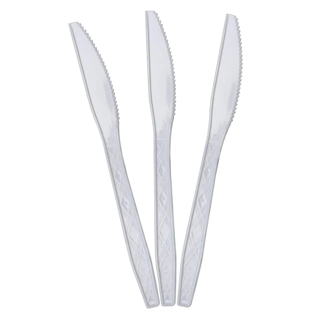 CAFE EXPRESS HEAVY PLASTIC CLEAR KNIVES 36X36EA