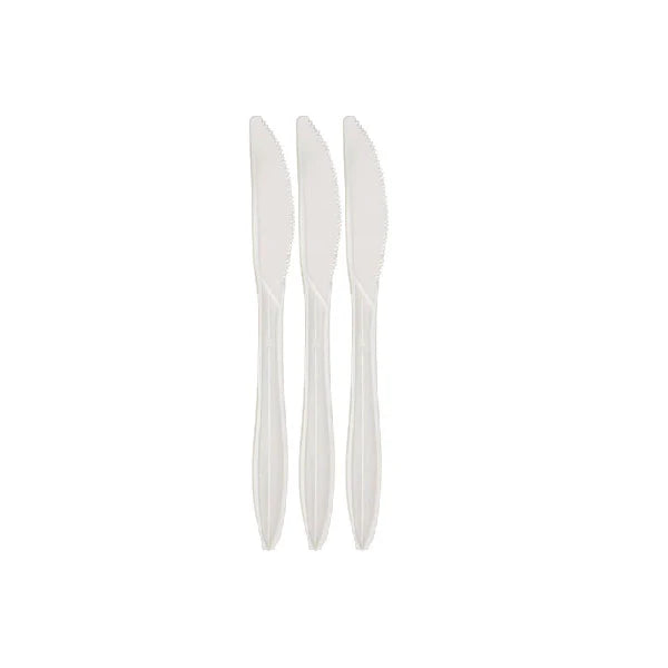 CALIBRE TOPAZ WHITE LIGHT MEDIUM PLASTIC KNIVES 1000EA