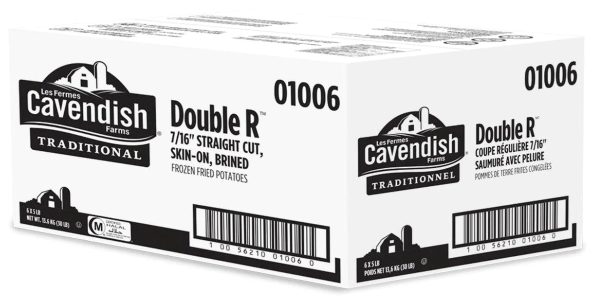 CAVENDISH 7/16 RR STRAIGHT CUT FRIES 6X5LB