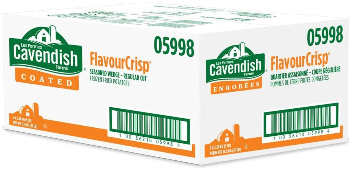 CAVENDISH SEASONED POTATO WEDGES 6X5LB