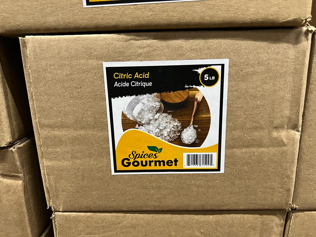 SPICES GOURMET CITRIC ACID 5LB