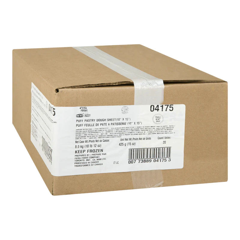 FIERA PUFF PASTRY DOUGH SHEETS 10X15 20EA