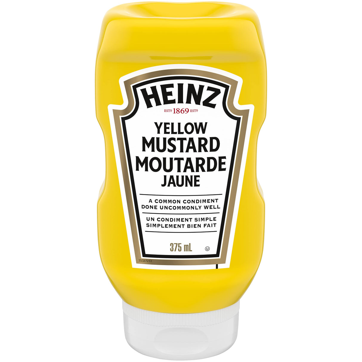 HEINZ MUSTARD YELLOW UPSIDE DOWN SQUEEZE 375ML