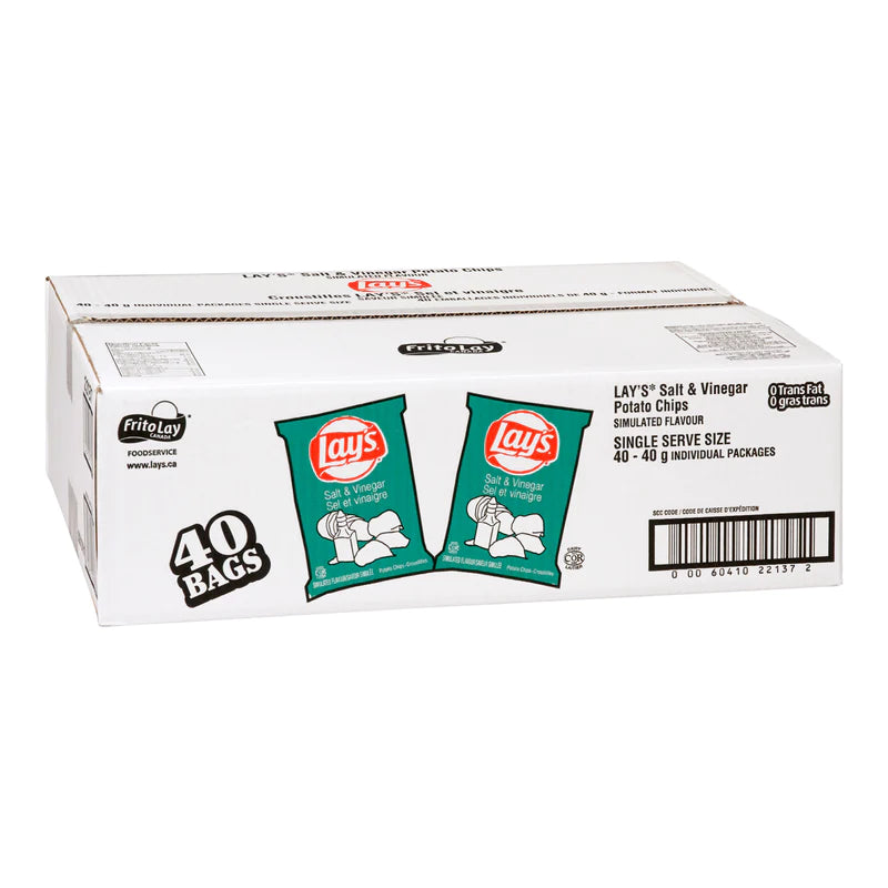 LAYS SALT & VINEGAR CHIPS 40X40GR
