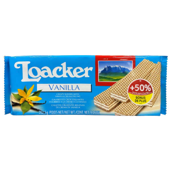 LOACKER VANILLA WAFERS 262.5GR