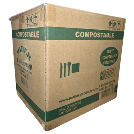 MAHER 4IN1 COMPOSTABLE CUTLERY KIT 500EA