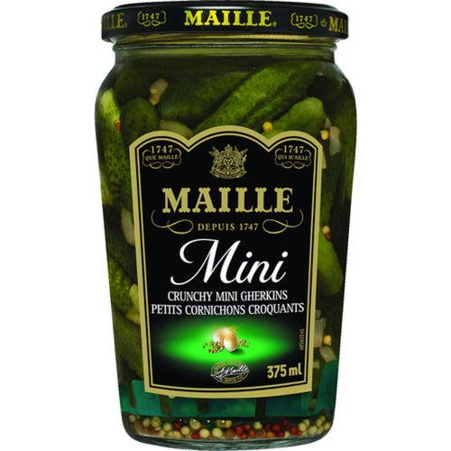 MAILLE CRUNCHY MINI GHERKINS 12X375ML