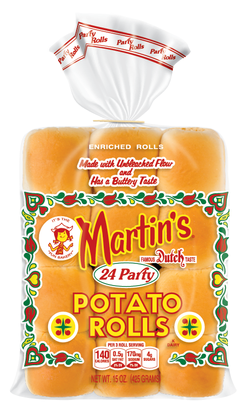 MARTINS POTATO PARTY BREAD ROLLS 8X425GR