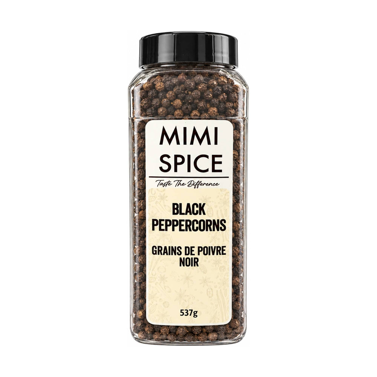 Mia Food Service Spices & Seasonings MIMI SPICE BLACK PEPPERCORNS 537GR MIMI SPICE BLACK PEPPERCORNS 537GR