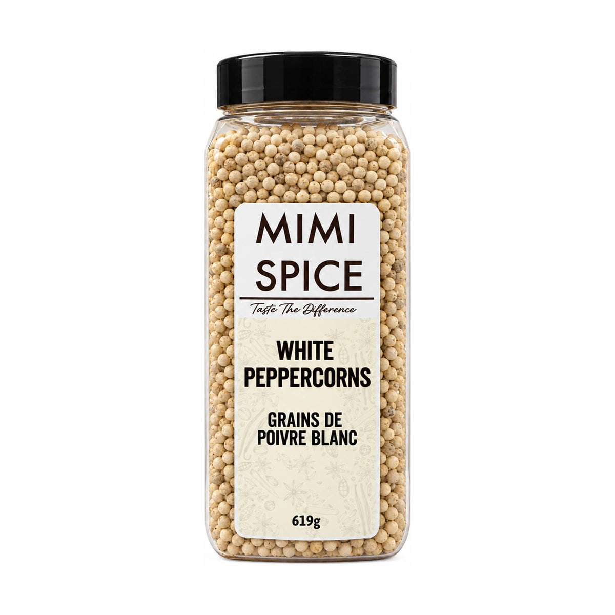 Mia Food Service Spices & Seasonings MIMI SPICE WHITE PEPPERCORNS 619GR MIMI SPICE WHITE PEPPERCORNS 619GR