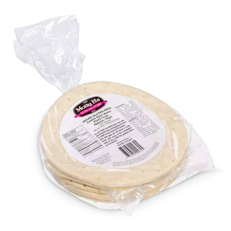 MOLLY BAKERY 7" VEGAN GLUTEN FREE PIZZA CRUSTS 16X5EA