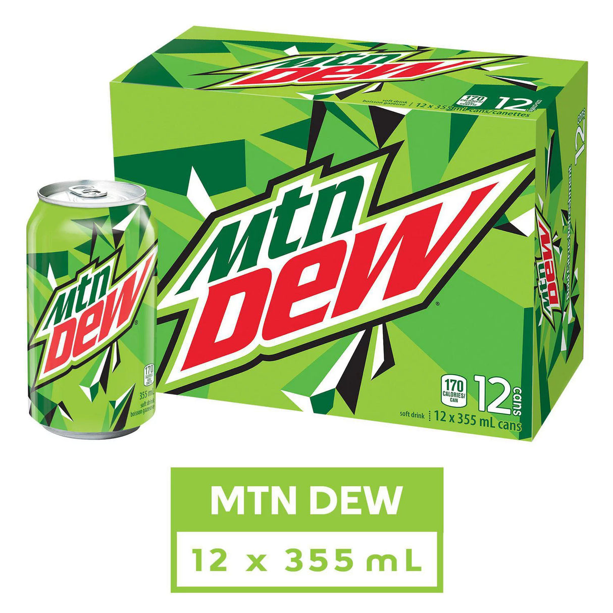 MOUNTAIN DEW CANS 12X355ML