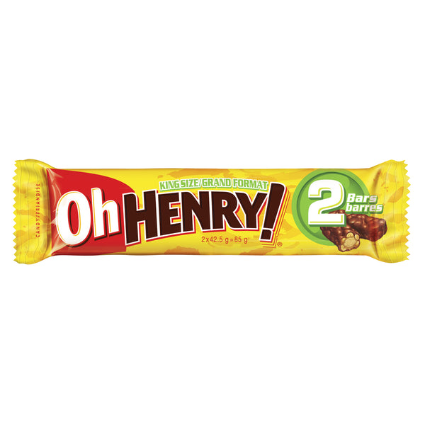OH HENRY KING SIZE CHOCOLATE BARS 24X85GR